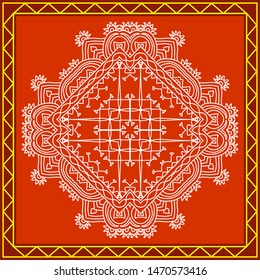 Folk, Tribal Design, Motif, Wall Painting Vector Art Illustration