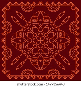 Folk, Tribal Design, Motif, Wall Painting Vector Art Illustration