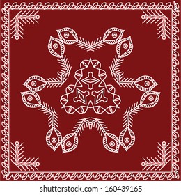Folk, Tribal Design, Motif, Wall Painting