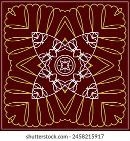 Folk, Tribal Design, Motif, Wall Painting Vector Art Illustration