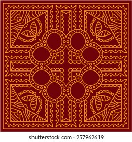 Folk, Tribal Design, Motif, Wall Painting Vector Art 