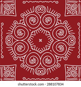 Folk, Tribal Design, Motif, Wall Painting Vector Art 