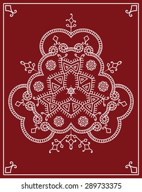 Folk, Tribal Design, Motif, Wall Painting Vector Art 