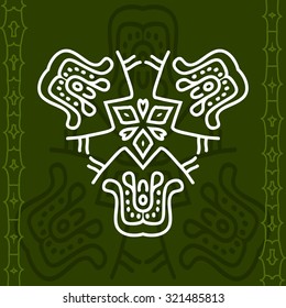 Folk, Tribal Design, Motif, Wall Painting Vector Art