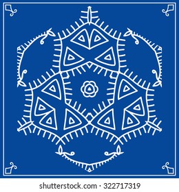Folk, Tribal Design, Motif, Wall Painting Vector Art