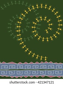 Folk, Tribal Design, Motif, Wall Painting Vector Art
