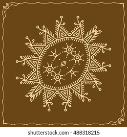Folk, Tribal Design, Motif, Wall Painting Vector Art