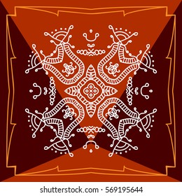 Folk, Tribal Design, Motif, Wall Painting Vector Art