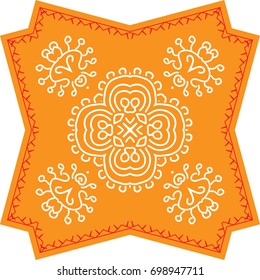Folk, Tribal Design, Motif, Wall Painting Vector Art