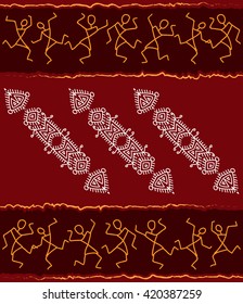 Folk, Tribal Design, Wall Painting Vector Art
