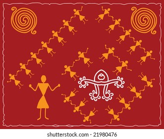 Folk, tribal Designs, Motif, wall painting
