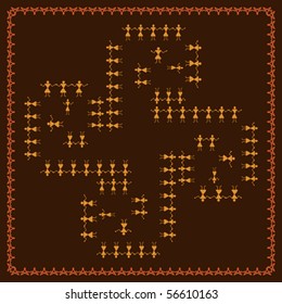 Folk, Tribal Designs, Motif, Wall Painting	