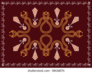 Folk, Tribal Designs, Motif, Wall Painting