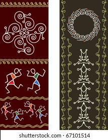 Folk, Tribal Designs, Motif, Wall Painting