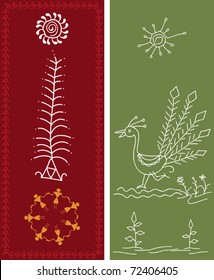 Folk, Tribal Designs, Motif, Wall Painting