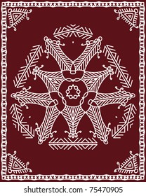 Folk, Tribal Designs, Motif, Wall Painting