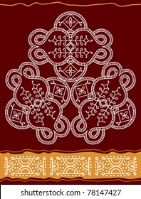 Folk, Tribal Designs, Motif, Wall Painting
