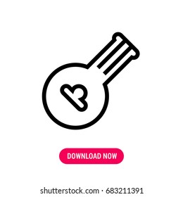 Folk vector icon, The outlined symbol of folk instrument. Simple, modern flat vector illustration for mobile app, website or desktop app   