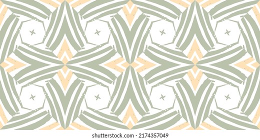 Folk Vector Print Boho. Green Graphic Wallpaper. Pillowcase Hippie Geometric. Beige Artwork Ceramic. Carpet Bohemian Trendy. African Design. Beige Abstract Tapestry.