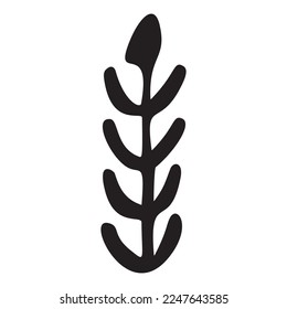Folkart flower vector illustration. Botanical kids scnadi hand drawn floral. 