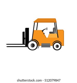 folklift or loading car vector illustration