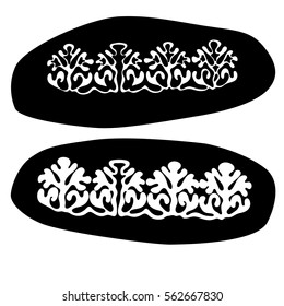 Folklore beautiful lace,with an openwork pattern.