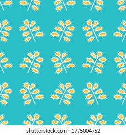 Folklore flower seamless pattern - great for wallpaper, gift wrapping, sketchbooks, scrapbook, textile