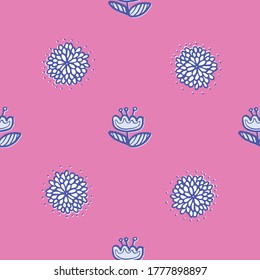 Folklore flower seamless pattern - great for wallpaper, gift wrapping, sketchbooks, scrapbook, textile