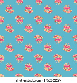 folklore flowers seamless pattern. Great for textile and scrapbook