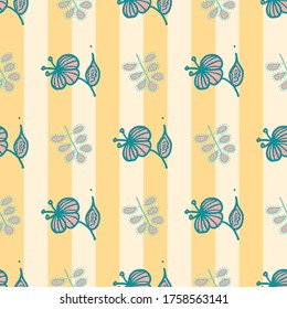 folklore flowers seamless pattern. Great for textile and scrapbook