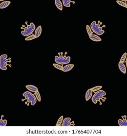 folklore flowers seamless pattern. Great for textile and scrapbook