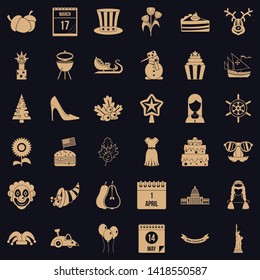 Folklore holiday icons set. Simple set of 36 folklore holiday vector icons for web for any design
