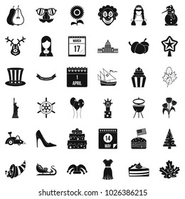 Folklore icons set. Simple set of 36 folklore vector icons for web isolated on white background