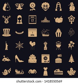 Folklore icons set. Simple set of 36 folklore vector icons for web for any design