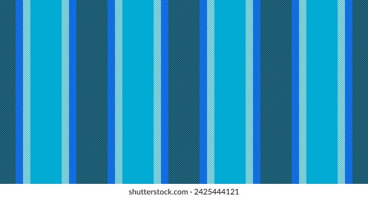 Folklore lines pattern vertical, improvement textile fabric seamless. Tailor texture stripe vector background in cyan and black color.