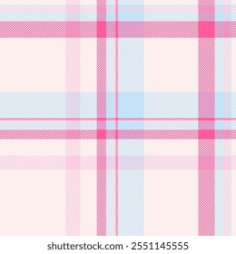 Folklore tartan plaid textile, trade texture seamless vector. Tailor pattern background check fabric in light and white colors palette.