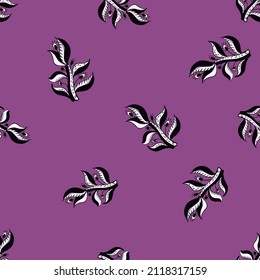 Des gens fleur motif harmonieux. Arrière-plan ethnique motif floral. Texture répétée en style doodle pour tissu, papier d'emballage, fond d'écran, tissu. Illustration vectorielle.