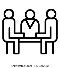 Folks sitting in a conference hall known as business meeting 