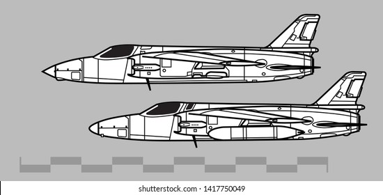 Folland GNAT. Outline vector drawing