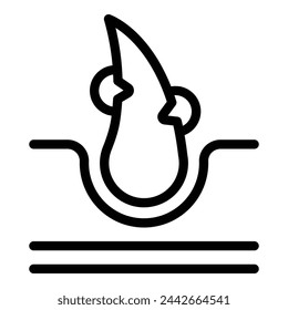 Follicle assessment icon outline vector. Dermatological hair restoration. Trichology medical care