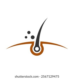 Follicle hair icon design illustration
