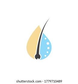 Follicle Hair treatment logo vector icon template