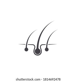 Follicle Hair treatment logo vector icon template