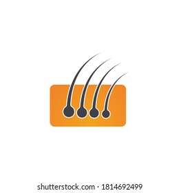 Follicle Hair treatment logo vector icon template