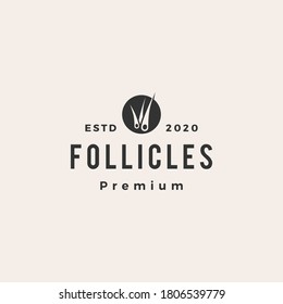 follicle hipster vintage logo vector icon illustration