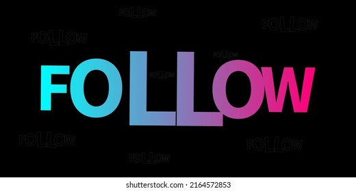 Follow. Abstract symbol in the style of a popular social network. Flat style.  Vector illustration. EPS10