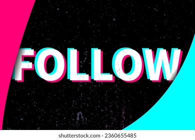 Follow. Abstract symbol in the style of a popular social network. Flat style.  Vector illustration. EPS10