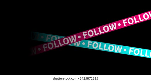 Follow. Abstract symbol in the style of a popular social network. Flat style.  Vector illustration. EPS10