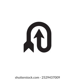 Seguir Logotipo de flecha, icono, Ilustración vectorial
