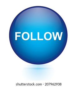 Follow blue circular button 
